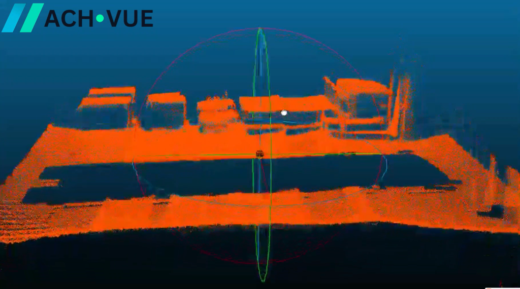 3D point cloud model after LiDAR scanning, Truck Volume Measurement Solution