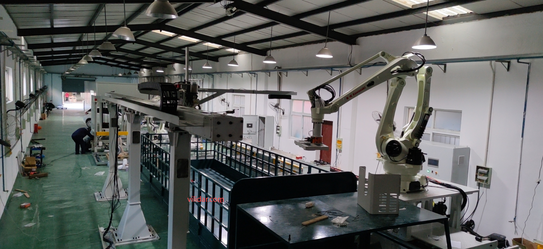 Automated Production Workshop, LiDAR 3D Point Cloud, Industrial LiDAR Application, Smart Factory, Volume Measurement, Space Planning